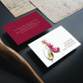Elegant Red and White Wine Dance Event Coordinator Visitekaartje