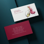 Elegant Red and White Wine Dance Event Coordinator Visitekaartje