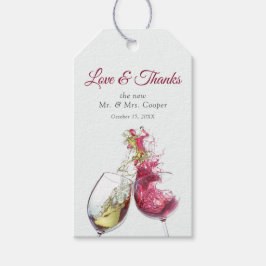 Elegant Red and White Wine Dance Wedding Cadeaulabel