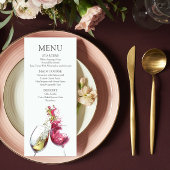 Elegant Red and White Wine Dance Wedding Menu