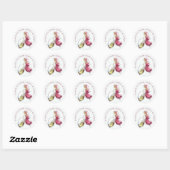 Elegant Red and White Wine Dance Wedding Ronde Sticker (Vel)