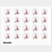 Elegant Red and White Wine Dance Wedding Ronde Sticker (Vel)