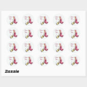 Elegant Red and White Wine Dance Wedding Ronde Sticker (Vel)