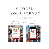 Elegant Red Bauble - Uitnodiging voor kerstfeestda