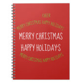 Elegant Red Beauful-kerstfotoboek Notitieboek (Voorkant)