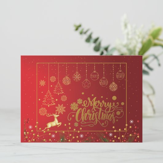 Elegant Red Berri kerst (Staand voorkant)