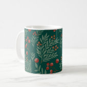 Elegant Red Berry Christmas Mug Koffiemok (Voorkant links)