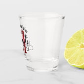 Elegant Red & Black 21st Birthday Shot Glass Shot Glas (Rechts)