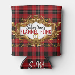 Elegant Red & Black Flannel | Plegweddenschap Blikjeskoeler