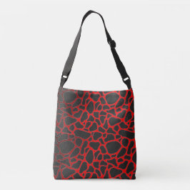 ELEGANT RED BLACK LEOPARD CHEETAH ANIMAAL PRINT CROSSBODY TAS