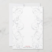 Elegant Red Black Masquerade Wedding Invitations Kaart (Achterkant)