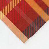 Elegant Red Black Plaid Monogram Custom  Fleece Deken (Hoek)