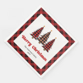 Elegant Red Black Plaid Napkin for Holiday Table Servet (Hoek)