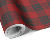 Elegant Red Black Pset Tartan Patroon Kerstmis Cadeaupapier (Rol Hoek)