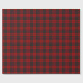Elegant Red Black Pset Tartan Patroon Kerstmis Cadeaupapier (Vlak)