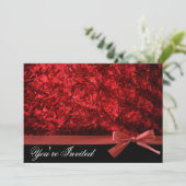 Elegant Red & Black-uitnodigingen Kaart (Staand voorkant)