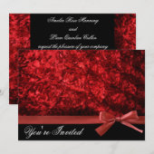 Elegant Red & Black-uitnodigingen Kaart (Voorkant / Achterkant)