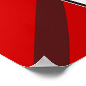 Elegant Red Black Wedding 15 Table Seating Chart Poster (Hoek)