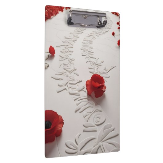 Elegant Red Blossom Path Floral Art Klembord (Rechts)