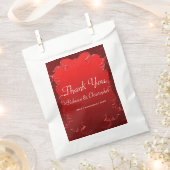 Elegant Red Blue Weddenschap Bedankt Bedankzakje (Geknipt)