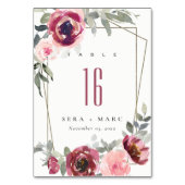 ELEGANT RED BLUSH BURGUNDY ROOS FLORAL WEDING KAART (Achterkant)