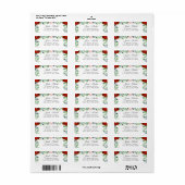 Elegant Red Blush Rozen Greenery Wedding Etiket (Full Sheet)