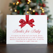 Elegant Red Bow Christmas Books For Baby Informatiekaartje