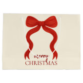 Elegant Red Bow Christmas Party -  Groot Cadeauzakje (Achterkant)