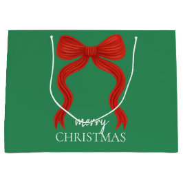 Elegant Red Bow Kerstfeest - Groot Cadeauzakje