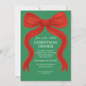 Elegant Red Bow Kerstfeest - Kaart (Voorkant)