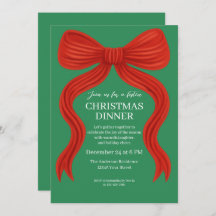 Elegant Red Bow Kerstfeest -