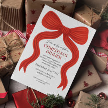 Elegant Red Bow Kerstfeest -
