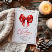 Elegant Red Bow kerstfeest Kaart