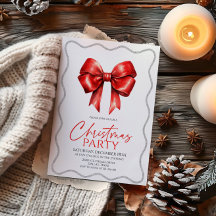 Elegant Red Bow kerstfeest