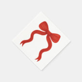 Elegant Red Bow Kerstfeest - Servet (Hoek)