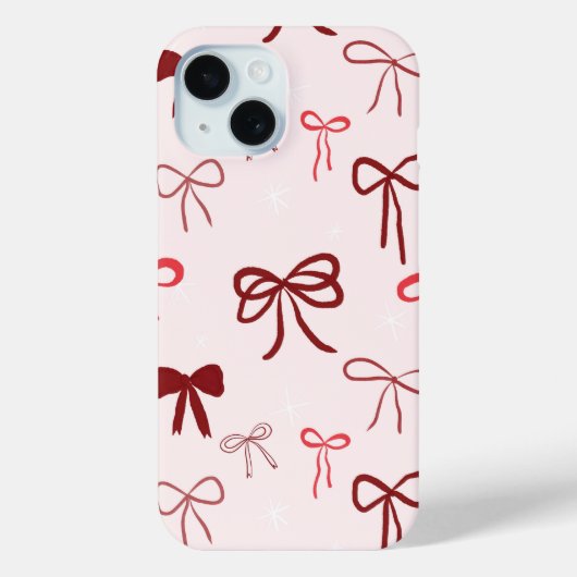 Elegant Red Bow Phone Case (Achterkant)