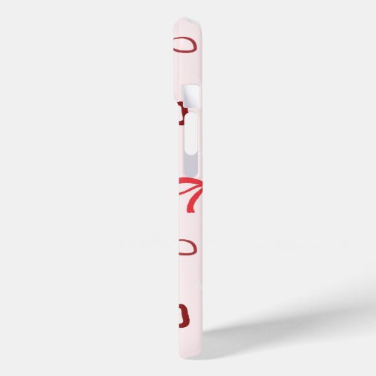 Elegant Red Bow Phone Case (Achterkant / Links)