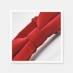 Elegant Red Bow Stropdas Paper Napkin Servet