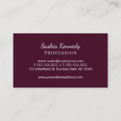 Elegant Red Brown Script Professional Monogram Visitekaartje (Achterkant)