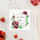 Elegant Red Burgundy Floral Wedding Servet (Insitu)