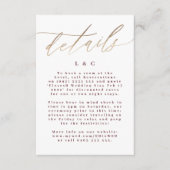 Elegant Red Burgundy Info Accommododatie Gold RSVP Kaartje (Voorkant)