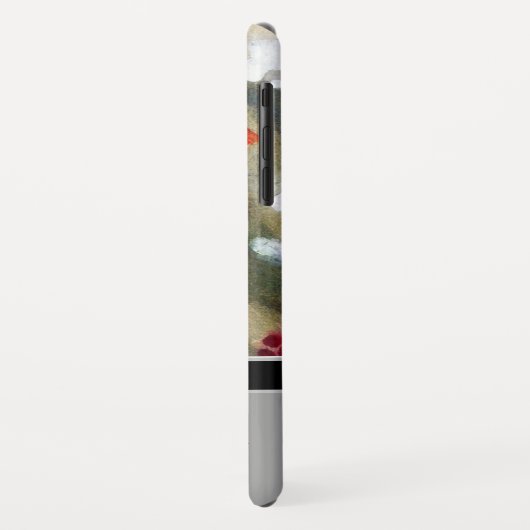 Elegant Red Cardinaal w Black Monogram Naam Case-Mate iPhone Case (Achterkant/links)