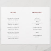 Elegant Red Celebration of Life Memorial Programme Flyer (Achterkant)