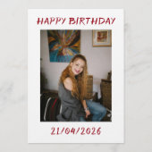 Elegant Red Cheers to Thirty Cocktail 30 Birthday Kaart (Achterkant)