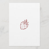 Elegant Red Cheers to Thirty Strawberry Birthday Kaart (Achterkant)