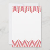 Elegant Red Chevron Graduation Party Kaart (Achterkant)