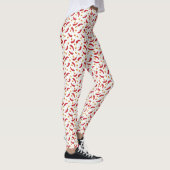 Elegant Red Chili Pattern Leggings (Rechts)