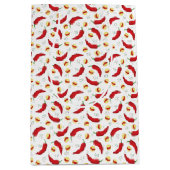 Elegant Red Chili Pattern Medium Cadeauzakje (Voorkant)