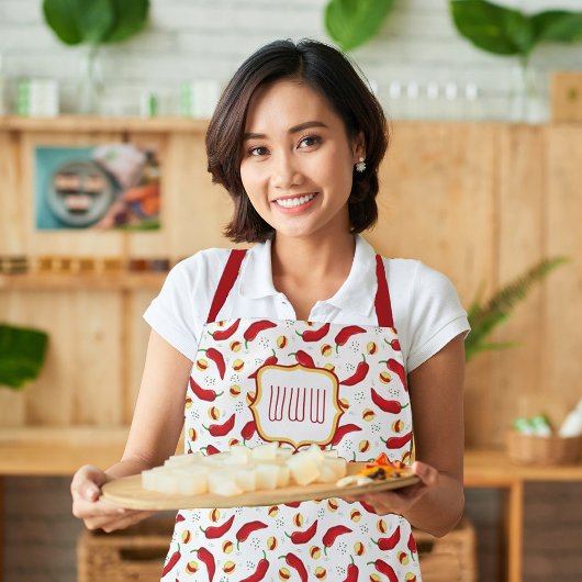 Elegant Red Chili Pattern Schort