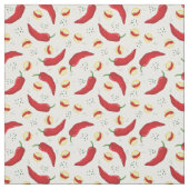 Elegant Red Chili Pattern Stof (Swatch)